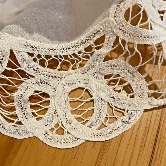 Vintage Belgian Lace Bread Warmer Bun Holder Scone Muffin Holiday Cottage 1940s - Picture 5 of 10